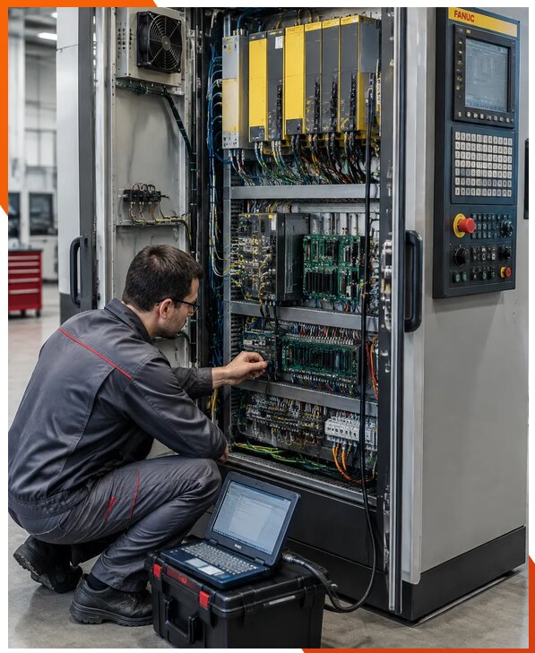 Ремонт систем ЧПУ FANUC промышленных станков в Орле